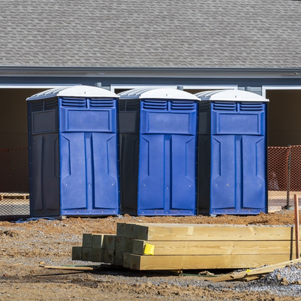 how often are the porta potties cleaned and serviced during a rental period in Urbana Maryland
